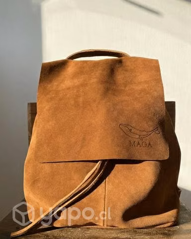 Cartera / Mochila Cuero Reno casi nueva