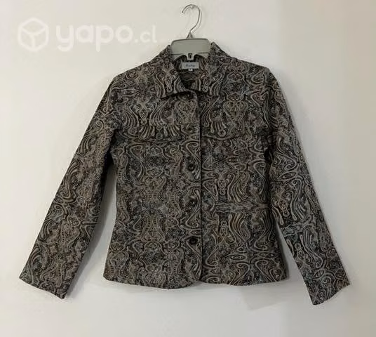Chaqueta Elastica Tela Bordada Marca Analogy S - Imagen 6