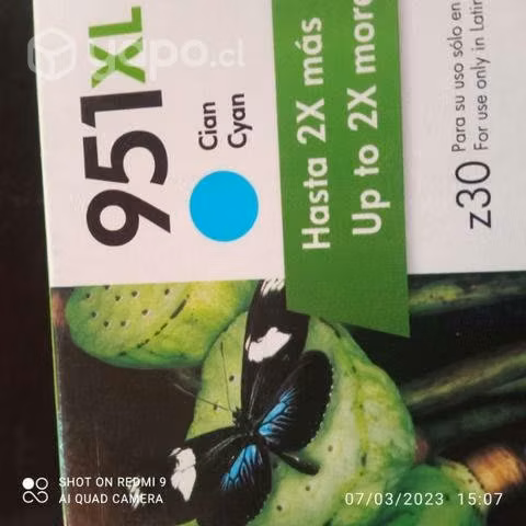 Tintas hp 951xl colores originales de alta