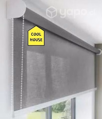 Cortinas Roller Lisas COLOR GRIS 1.80x1.80 mts