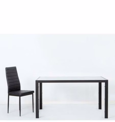 Moderno juego de comedor Black 6 sillas Nuevo - Imagen 4