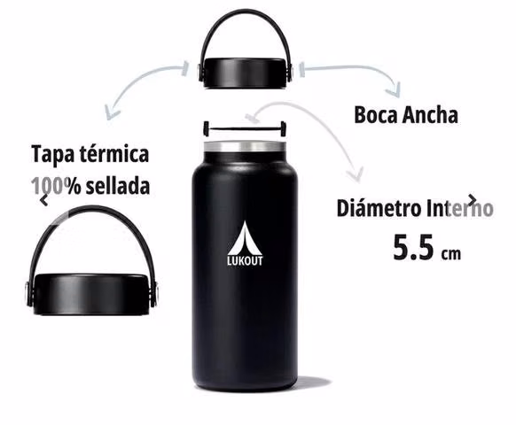 Botella Térmica 1 litro marca Lukout