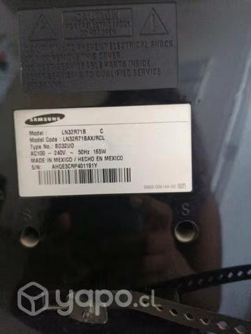 TV Samsung (no es Smart TV) sirve como repuesto.