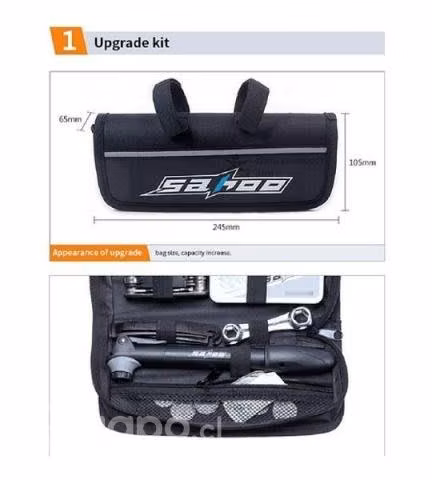 Kit Herramientas Bicicletas Con Bombin Reparacion