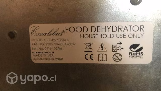 Deshidratadora excalibur 9 bandejas como nuevo