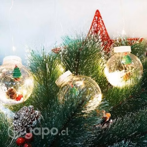 Guirnalda esfera trasparentes con luces led arbol - Imagen 6