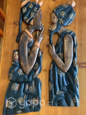 Par de Africanos Madera