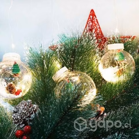 Guirnalda esfera trasparentes con luces led arbol - Imagen 2