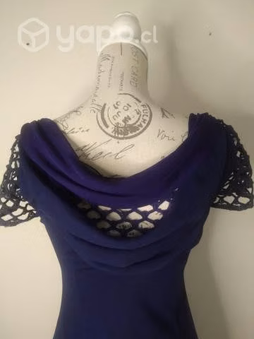 Vestido largo oscuro sin mangas talla XS - Imagen 3