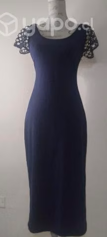 Vestido largo oscuro sin mangas talla XS