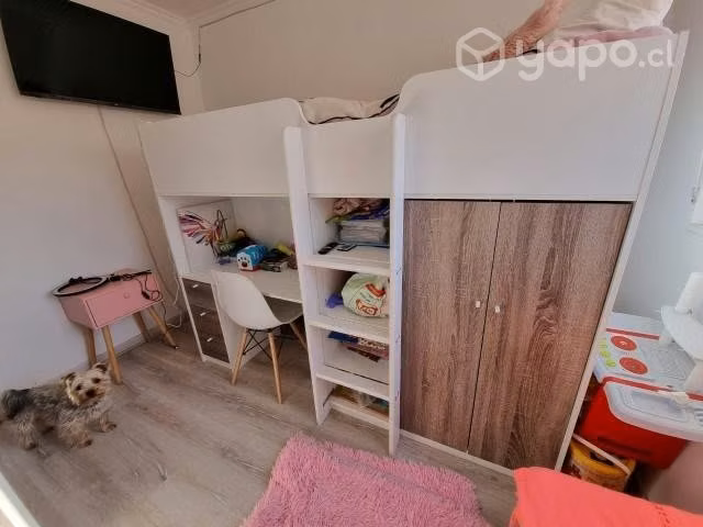 Cama escritorio Homy poco uso con colchón incluido