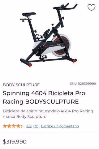 Bicicleta spinning 4604 BODY SCULPTURE
