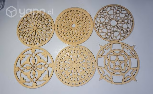 Mandalas 20cm pack de 6 unidades