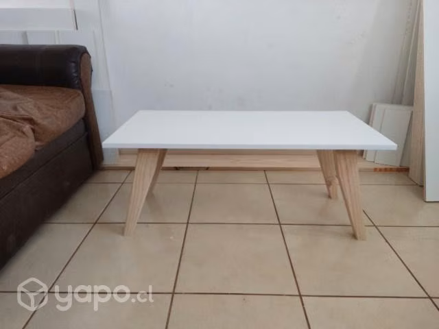 Mesa de centro estilo nórdica nueva patas madera - Imagen 3