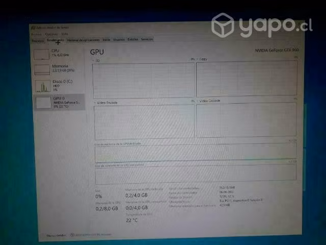 Gráfica 960 4 gb