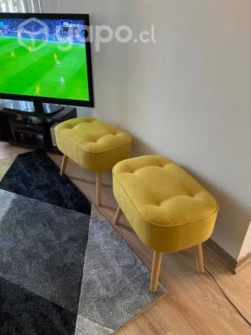 Banquetas para living, nuevas tapiz de tela