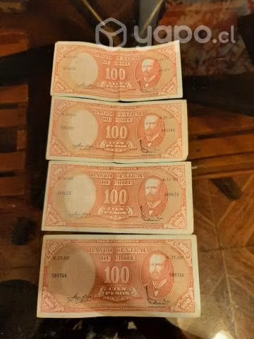 Billetes de 100 pesos chilenos