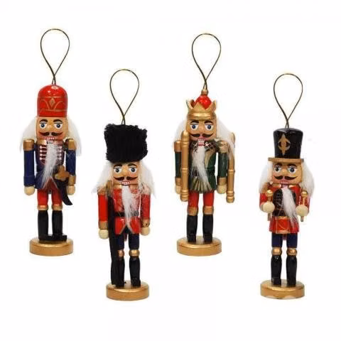 Pack de 4 cascanueces decorativos de 14cm: