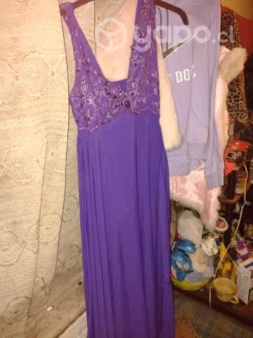 Vestido gala glamoroso de gala morado