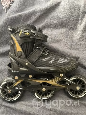 Patines Hook, rodilleras y mochila en buen estado