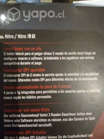 Mouse Acer Nitro NMW810 - Imagen 2