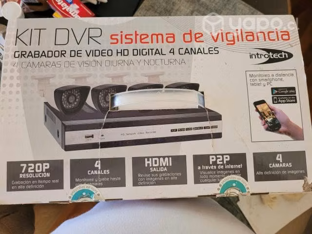 Kit 4 cámaras con DVR nuevo sin uso