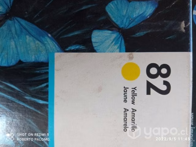 Tinta HP 82 yellow original de 28ml