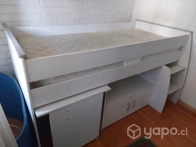 Cama con escritorio Con Colchón