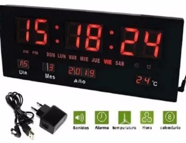 Reloj Digital Led Hora Fecha Temperatura AP49 - Imagen 2
