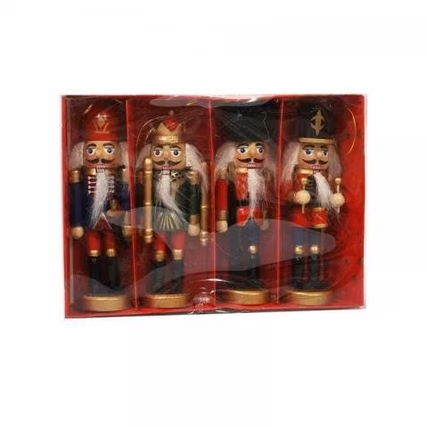Pack de 4 cascanueces decorativos de 14cm: