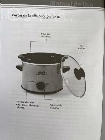 Olla cocción lenta 2.5 L (Home elements)