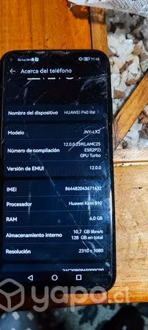 Teléfono Huawei p40 Lite