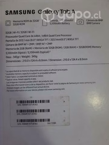 Tablet Samsung Tab A