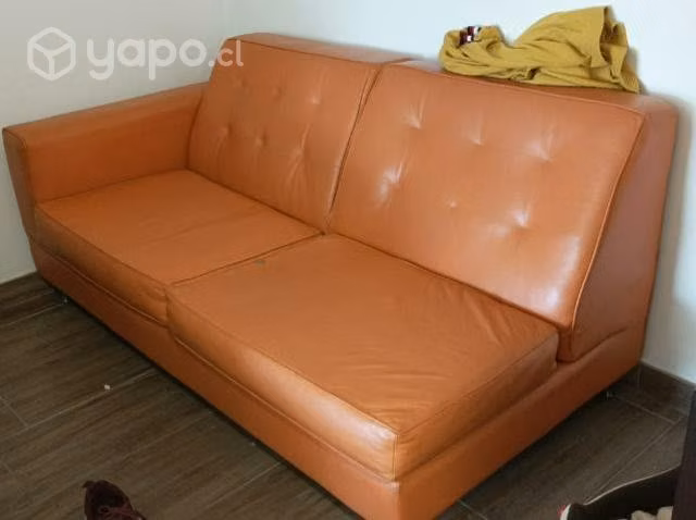 Sillón cuero naranjo
