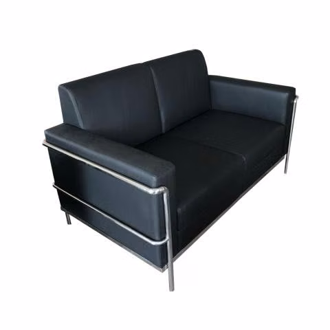 Sillon nuevo tipo Le Corbusier de cuero 2 cuerpos
