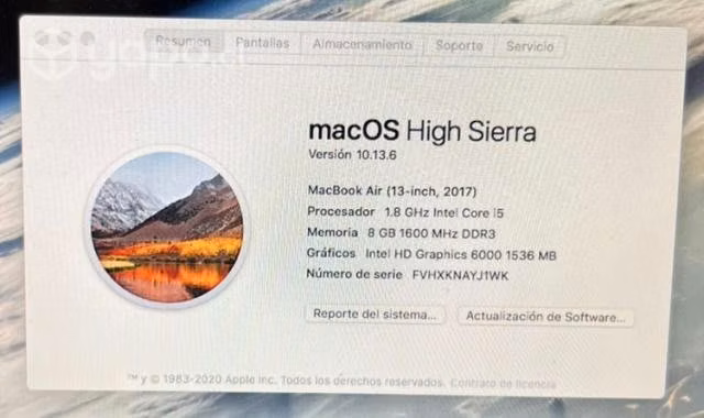 Macbook Air 13 1,8 Ghz Intel Core I5, 8gb - Imagen 5
