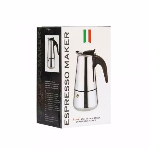 Cafetera greca acero inoxidable 6 tazas