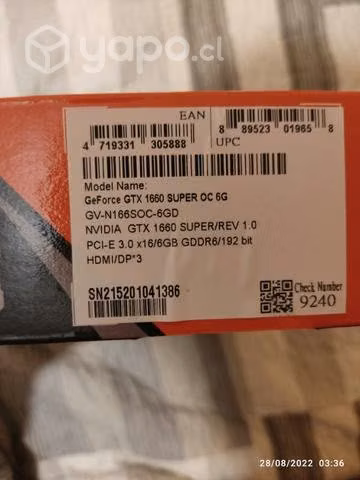 Gigabyte 1660 super OC 6GB GDDR6 - Imagen 2