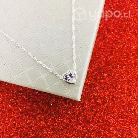 Collar punto de luz plata ley 925