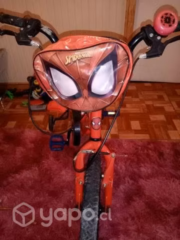Bici niño aro 16 spiderman muy poco uso intacta - Imagen 3
