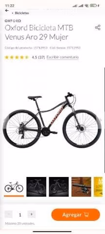 Bicicleta oxford venus 1