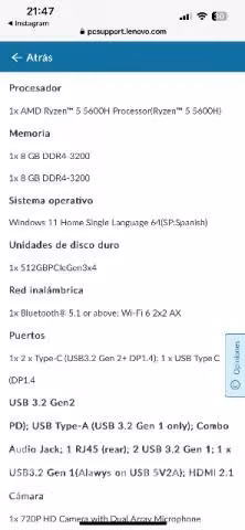 Lenovo legion 5 amd ryzen 5600 - Imagen 3