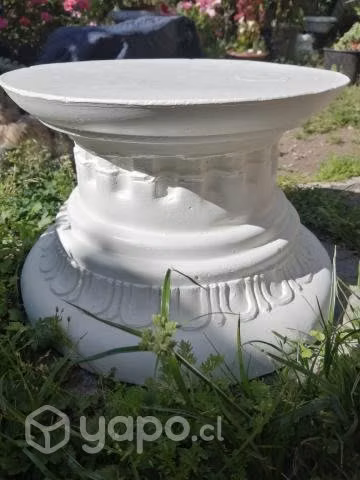 Pedestal de cemento para esculturas, maceteros