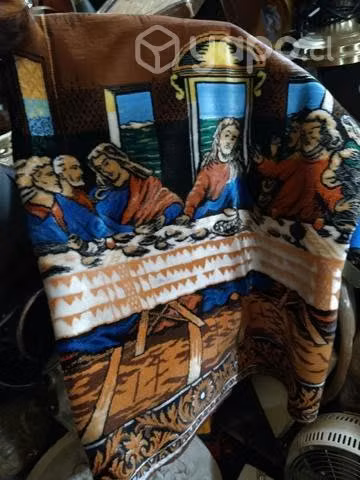 Antiguo gobelino tamaño grande de la santa cena