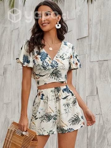 Set de dos piezas estampado floral