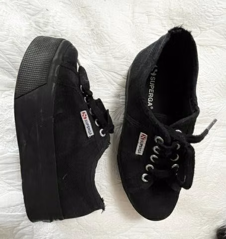 Zapatillas mujer Superga negras talla 36