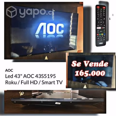 Tv AOC de 43 pulgadas smart tv