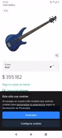 Bajo Yamaha Trbx dark pasivo 4 cuerdas con funda