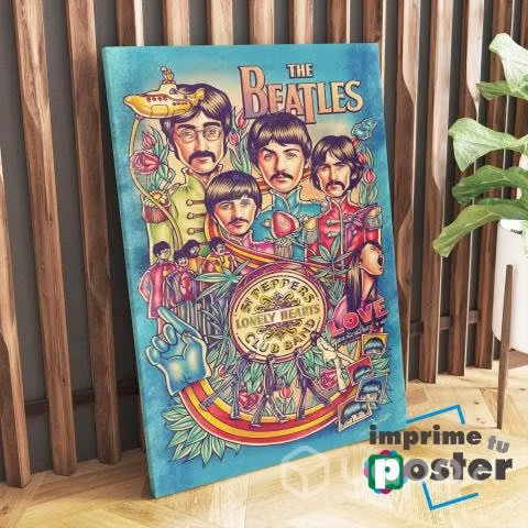 CUADRO CANVAS de los BEATLES 40x55cm