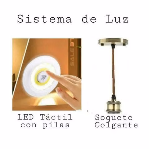 Lámparas y pantallas de mimbre, iluminación